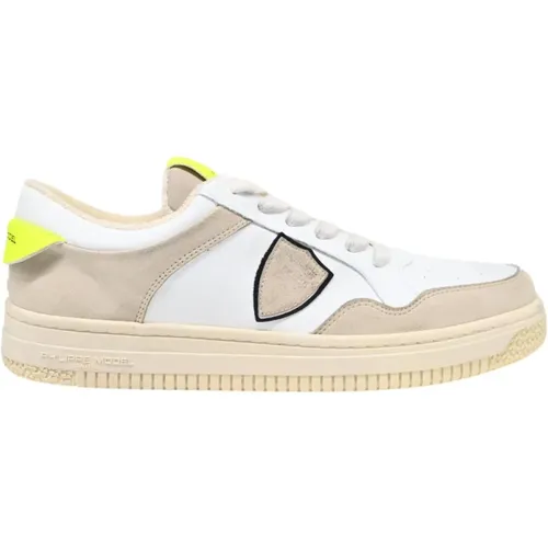 Sneakers, female, , Size: 9 US Mixage White Yellow Sneakers - Philippe Model - Modalova