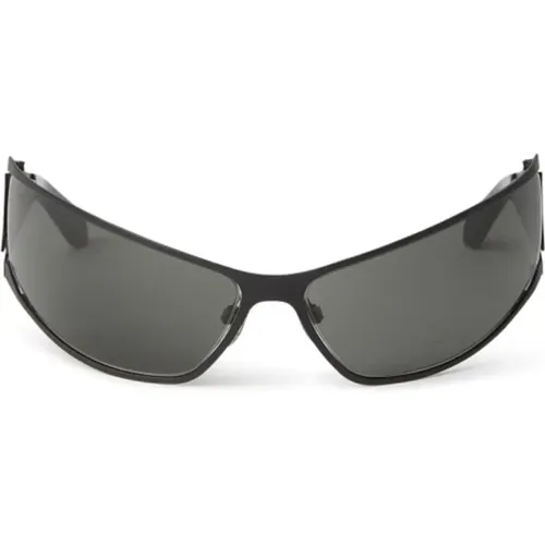 Schwarze Sonnenbrille für Frauen , Damen, Größe: ONE Size - Off White - Modalova