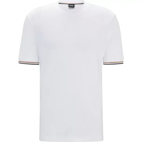 Contrast Trim Crew Neck T-shirt , male, Sizes: S, M, 2XL, XL, L - Hugo Boss - Modalova