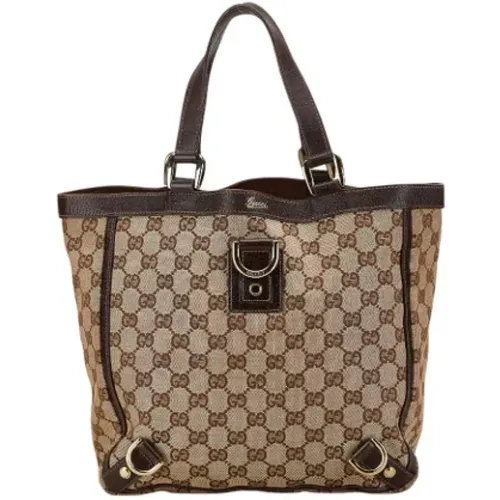 Pre-owned Tote Bags, female, , Size: ONE SIZE Pre-owned Canvas handbags - Gucci Vintage - Modalova