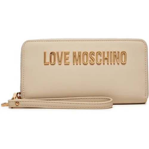 Wallets & Cardholders, female, , Size: ONE SIZE Ivory Wallets for Women - Love Moschino - Modalova