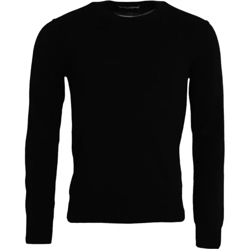 Cashmere Logo Sweater for Men , male, Sizes: M - Dolce & Gabbana - Modalova