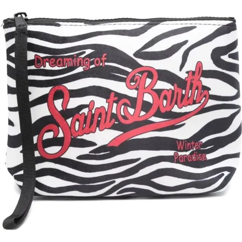 Zebra Print Wrist Strap Bag , female, Sizes: ONE SIZE - MC2 Saint Barth - Modalova