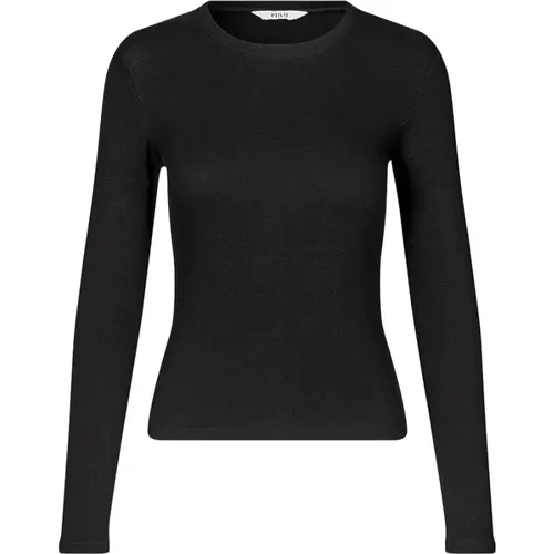 Schwarzes Langarmshirt , Damen, Größe: XL - Envii - Modalova