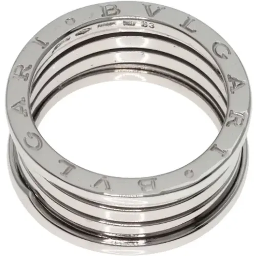 Pre-owned Jewellery, male, , Size: ONE SIZE Pre-owned White Gold rings - Bvlgari Vintage - Modalova