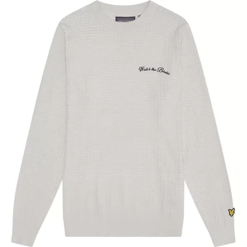 Grid Crew Neck Pullover , Herren, Größe: S - Lyle & Scott - Modalova