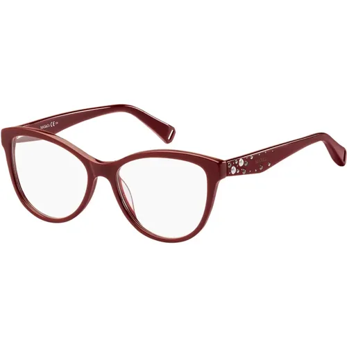 Glasses, female, , Size: ONE SIZE Burgundy Eyewear Frames - Max & Co - Modalova