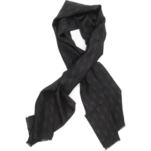 Winter Scarves, male, , Size: ONE SIZE Men`s Wool Scarf, Stylish and Warm - Moschino - Modalova