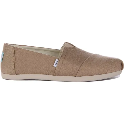 Eco-Friendly Woven Slip-On Trainers , female, Sizes: 4 1/2 UK, 9 UK - TOMS - Modalova