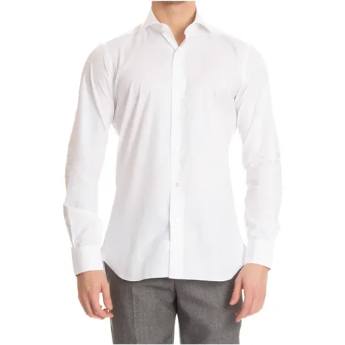 Klassisches Weißes Baumwollhemd , Herren, Größe: 3XL - Barba - Modalova
