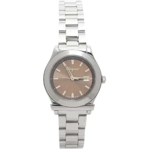 Pre-owned Stainless Steel watches , female, Sizes: ONE SIZE - Salvatore Ferragamo Pre-owned - Modalova