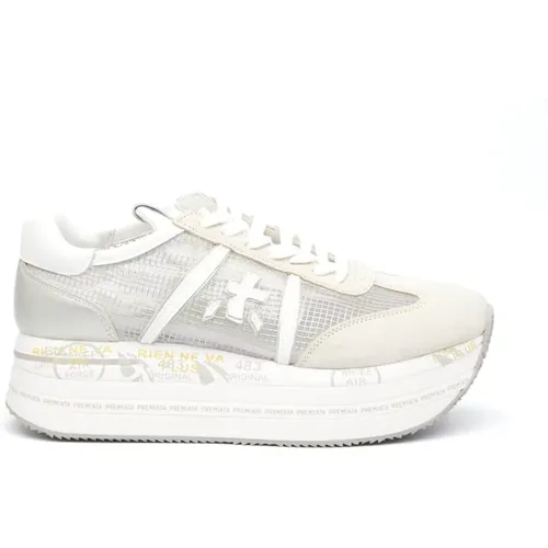 Graue Wildleder-Sneakers mit Transparentem Obermaterial - Premiata - Modalova