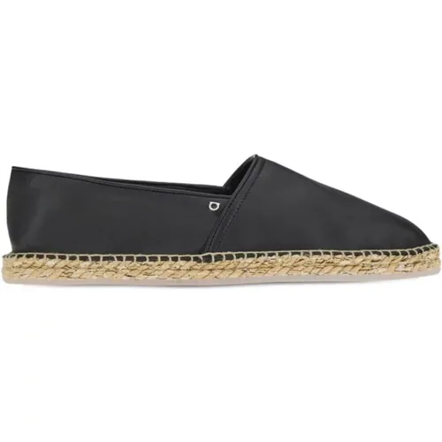 Espadrilles, male, , Size: 9 US Gancini Logo Espadrilles Leather - Salvatore Ferragamo - Modalova