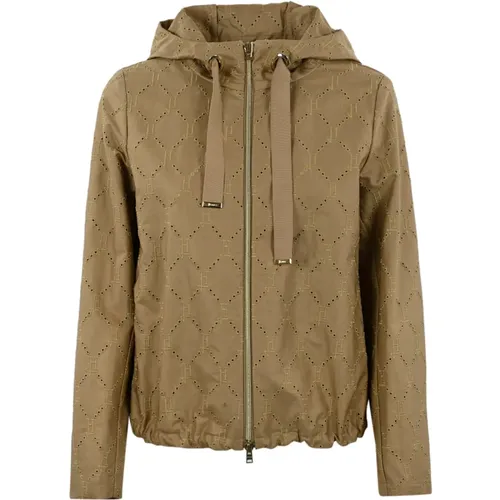 Women Twill Cotton Hooded Jacket , female, Sizes: XS, 2XS, S - Herno - Modalova