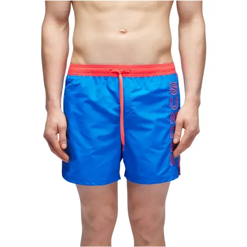 Herren Boxer Badehose mit seitlichem Logo , Herren, Größe: XL - Sundek - Modalova