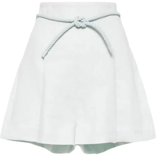Light Blue Linen Mini Shorts , female, Sizes: XS - Zimmermann - Modalova
