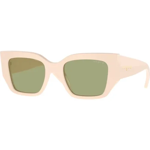 Damen Quadratische Sonnenbrille Glänzend , Damen, Größe: 51 MM - Vogue - Modalova