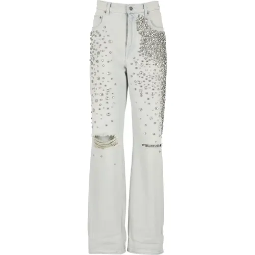 Hellblaue Baumwolljeans mit Details - Golden Goose - Modalova