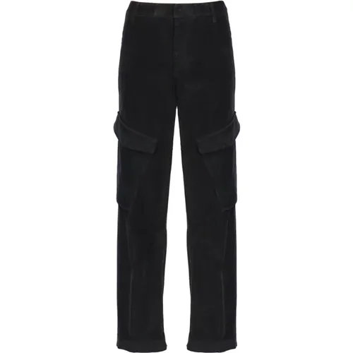 Camila Loose Cargo Trousers , female, Sizes: W26 - Dondup - Modalova