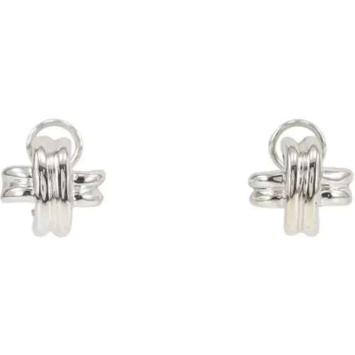 Pre-owned Jewellery, female, , Size: ONE SIZE Pre-owned Silver earrings - Tiffany & Co. Pre-owned - Modalova