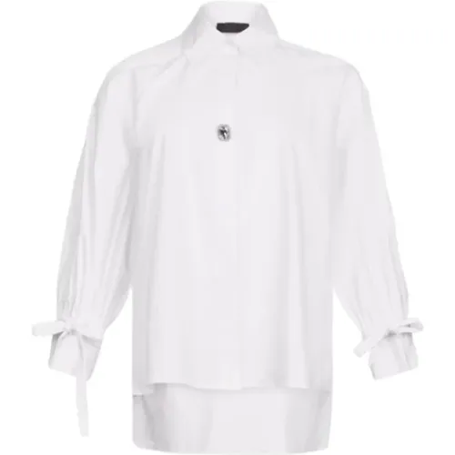 Shirts, female, , Size: 2XS Poplin Shirt Jewel Detail - Liu Jo - Modalova