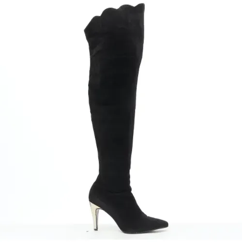 Pre-owned Wildleder boots , Damen, Größe: 37 EU - Versace Pre-owned - Modalova