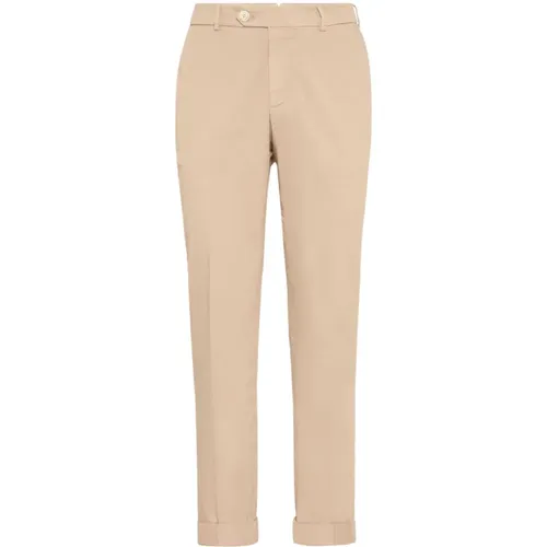 Italian Fit Cotton Gabardine Trousers , male, Sizes: L - BRUNELLO CUCINELLI - Modalova