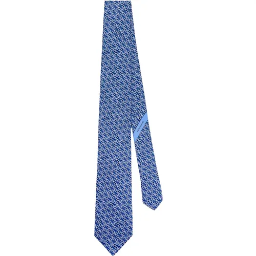 Gancini Silk Tie - Sophisticated Style , male, Sizes: ONE SIZE - Salvatore Ferragamo - Modalova