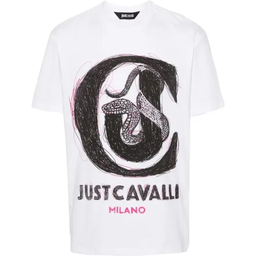 T-Shirts & Polos for Men , male, Sizes: L, M, S, XL - Just Cavalli - Modalova