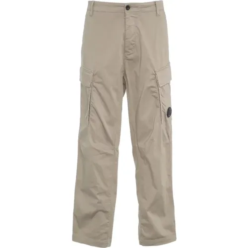 Straight Trousers, male, , Size: S Grey Cargo Pants Elevate Style Modern - C.P. Company - Modalova