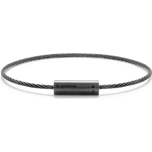 Bracelets, unisex, , Size: 2XL Cable Bracelet - Le Gramme - Modalova