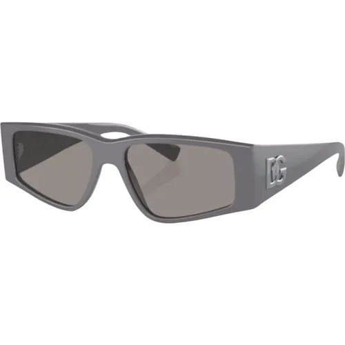 Mens Photochromic Grey Sunglasses , male, Sizes: 55 MM - Dolce & Gabbana - Modalova