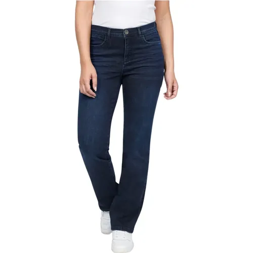 Dark Denim Wide Leg Jeans , female, Sizes: M, XS, 3XL, XL, 2XL, L - 2-Biz - Modalova