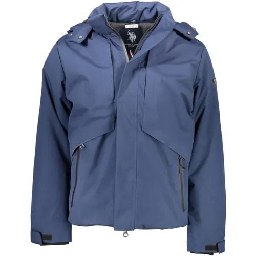 Waterproof Hooded Jacket with Pockets , male, Sizes: 2XL, M - U.s. Polo Assn. - Modalova