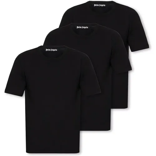 Baumwoll T-Shirt Dreierpack , Herren, Größe: XL - Palm Angels - Modalova