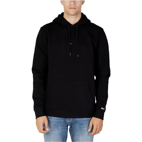 Schwarzer Herren Kapuzenpullover , Herren, Größe: L - Tommy Jeans - Modalova