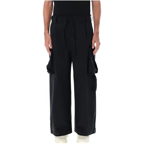 Wide Trousers, male, , Size: M Nylon Cuff Pants - Ultimate Comfort and Style - Y-3 - Modalova