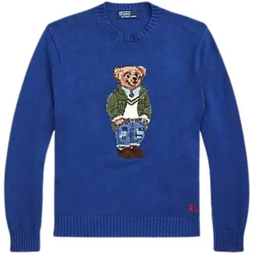 Baumwoll Teddybär Pullover , Herren, Größe: M - Polo Ralph Lauren - Modalova