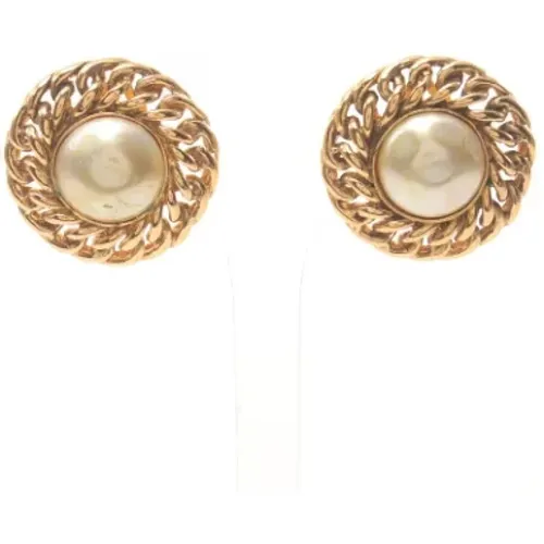 Pre-owned Jewellery, female, , Size: ONE SIZE Pre-owned Metal earrings - Chanel Vintage - Modalova