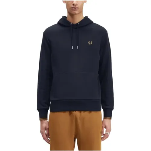 Hoodies, male, , Size: S Iconic Hoodie with Laurel Wreath Logo - Fred Perry - Modalova