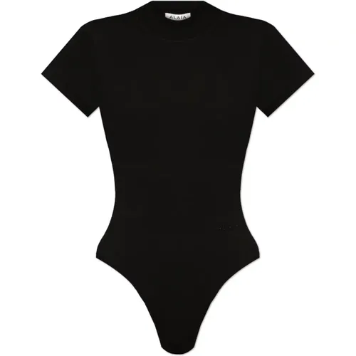 Body, female, , Size: 2XS Bodysuit with logo - Alaïa - Modalova