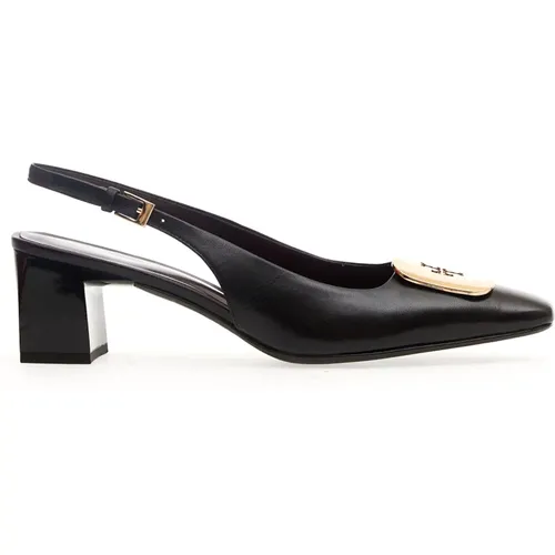 Leather Buckle Slingback Heels , female, Sizes: 5 UK, 4 UK, 7 1/2 UK, 5 1/2 UK, 6 UK, 3 1/2 UK - TORY BURCH - Modalova