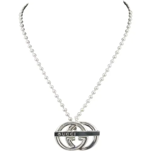 Pre-owned Jewellery, female, , Size: ONE SIZE Pre-owned Silver necklaces - Gucci Vintage - Modalova