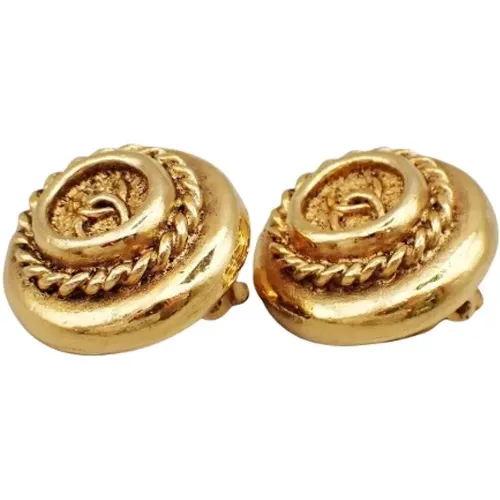 Pre-owned Jewellery, female, , Size: ONE SIZE Pre-owned Metal earrings - Chanel Vintage - Modalova