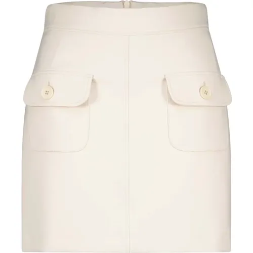 Eleganter Minirock mit dekorativen Nähten und Taschen , Damen, Größe: L - Seductive - Modalova