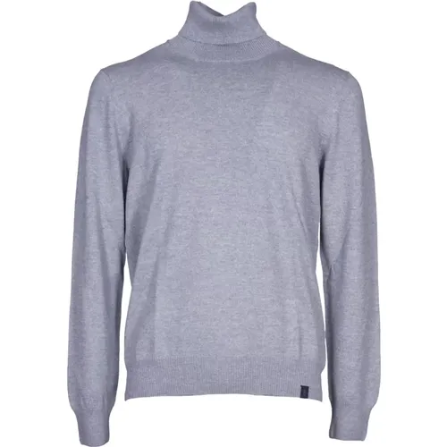 Grauer Strick Hoher Kragen Pullover - Fay - Modalova