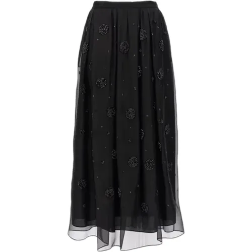 Elegant Pleated Skirt , female, Sizes: L, S - Max Mara Studio - Modalova