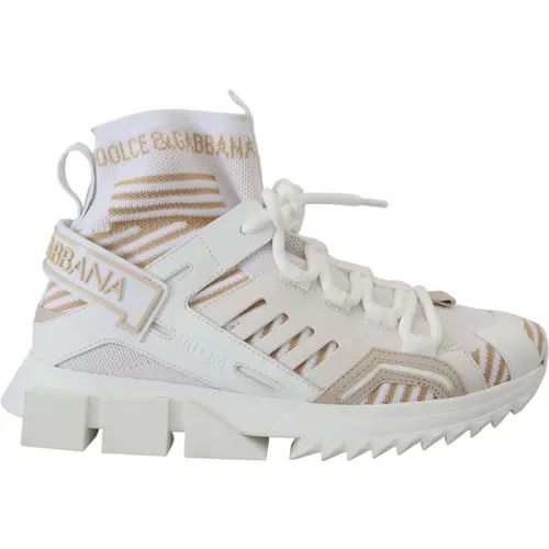 Weiße Beige Sorrento Casual Sneakers - Dolce & Gabbana - Modalova