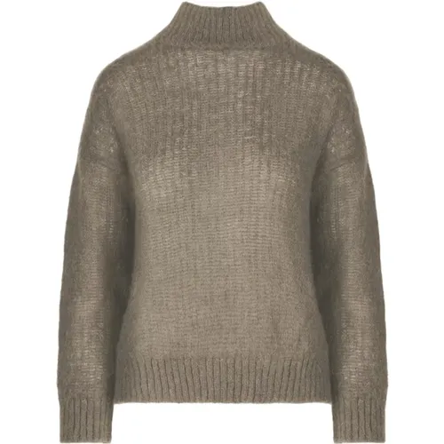 Turtlenecks, female, , Size: S Mohair Blend Knit Turtleneck - BomBoogie - Modalova