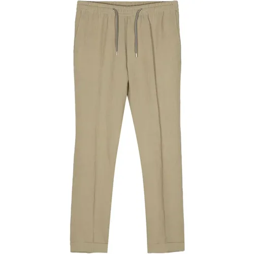 Sage Linen Pleated Trousers , male, Sizes: W32, W34 - Paul Smith - Modalova
